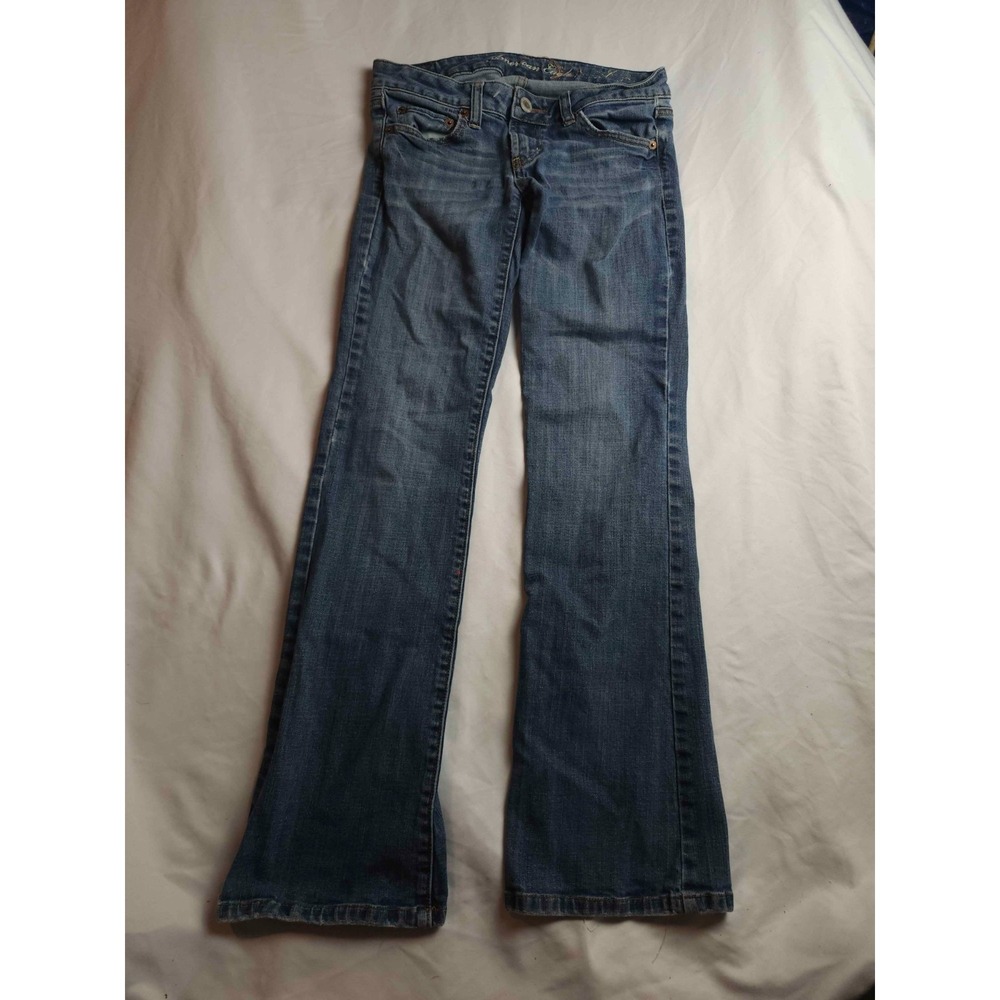 American Eagle Favorite Bootcut Jeans Womens Size 0 Medium Blue Stretch Denim